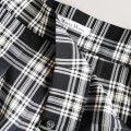 melnbaltās rūtiņas, rūtaini bikšusvārki, rūtaini svārki, bikses, rūtaini bikšusvārki ar ielocēm, vilnas audums, inidividuālā šūšana, šūšanas pakalpojumi pārdaugavā