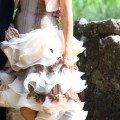 bolero jaciņa ar oderi, romantiskā stilā, persiku krāsā, līgavu kletiasaudums, Inese, piedurknes īsās, volāni