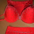 grand prix, fitness, bodybilding, peldkostīms, swiming suit, sarkans bikini ar swarovsky, šūšana