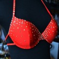 grand prix, fitness, bodybilding, peldkostīms, swiming suit, sarkans bikini ar swarovsky, šūšana