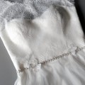 kāzu kleita, fraņču mežģīnes, tills, šlepe, pērļu pogas, spīduļi, ivory, ziloņkaula kāzu kleita, kāzu kleita šūšana, pārdaugavā šūta kleita, šuvēja, dizains, viegla un plāna kleita kāzām, īsās piedurknes